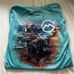 Magellan Outdoors Teal Graphic T-Shirt